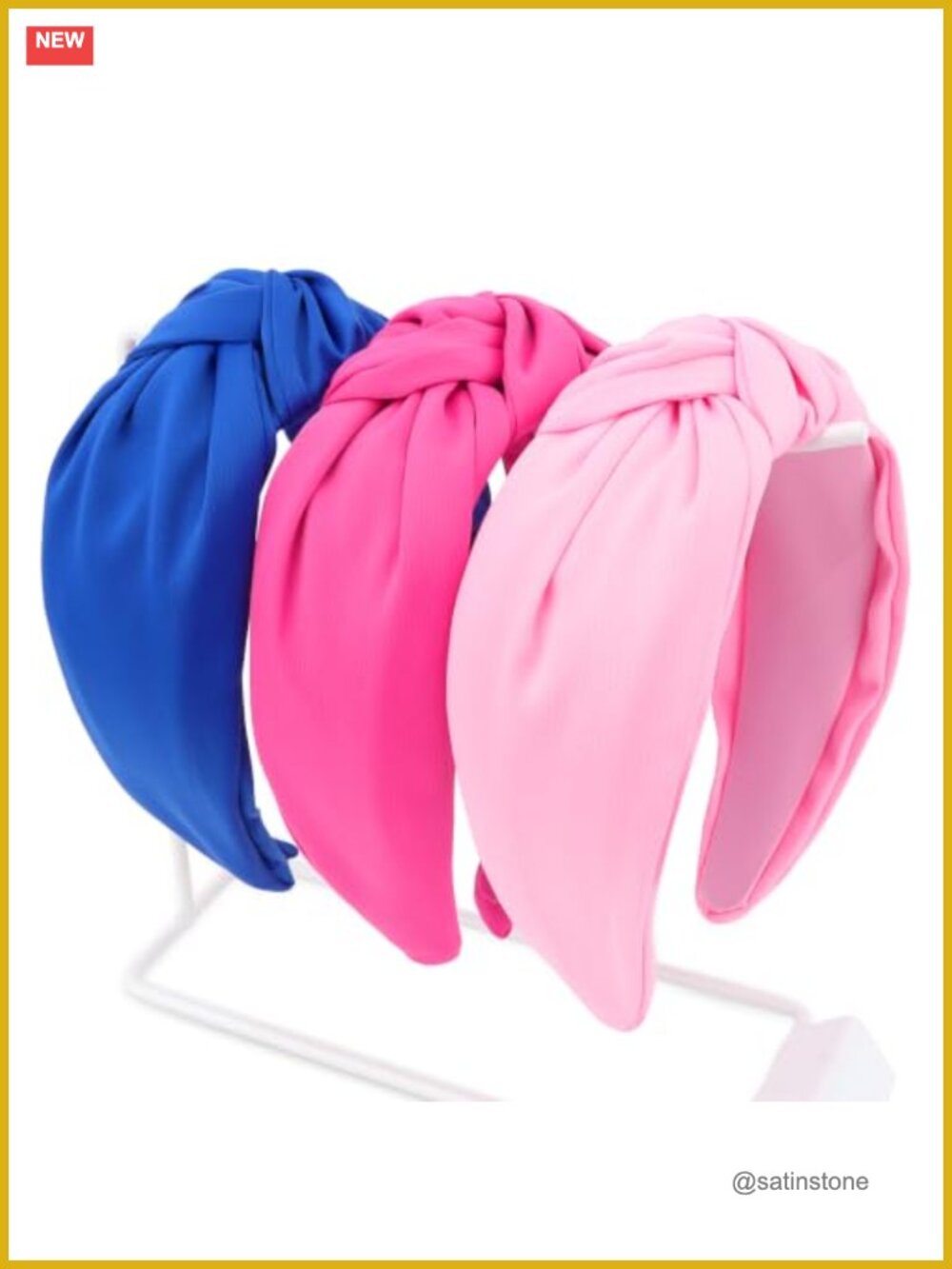 3 Pack Knotted Headbands Wide Top Knot Twist Fabric Hair Accessories